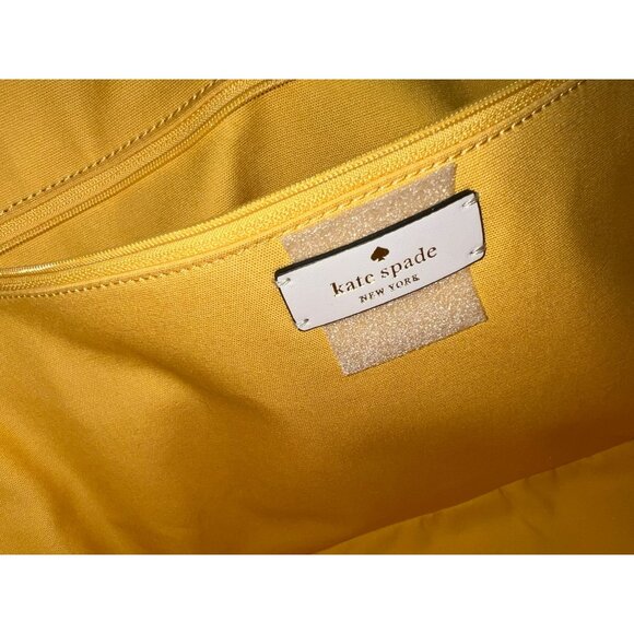 Kate Spade Honey Bee Straw Tote Bag With Matching Wallet Woven Straw Design Yell - Picture 5 of 9